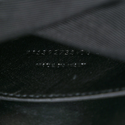 Saint Laurent Sheepskin Matelasse Chevron Monogram Large College Satchel Black 8 of 11