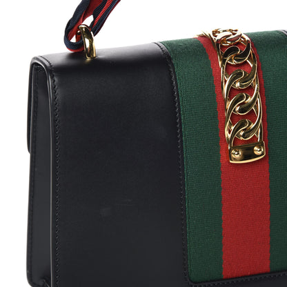 Gucci Calfskin Small Sylvie Shoulder Bag Black 10 of 15