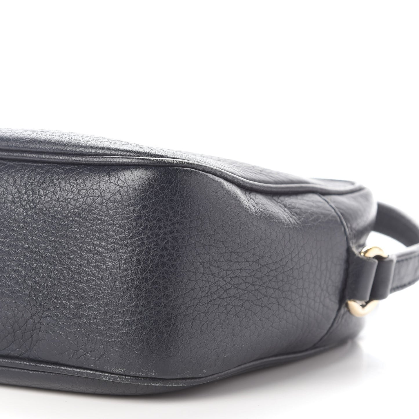 Pebbled Calfskin Small Soho Disco Bag Blue