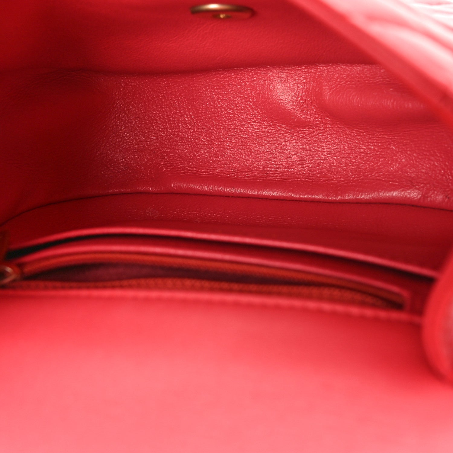 Chanel Lambskin Reverse Chevron Quilted Mini Round Top Handle Flap Bright Pink 5 of 9