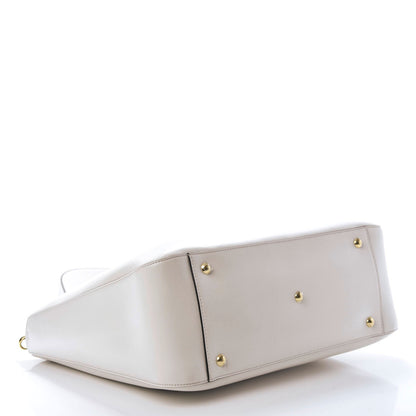 Fendi Vitello Glacier Medium FF Tote White 4 of 10
