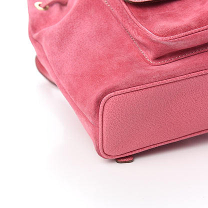 Gucci Suede Bamboo Backpack Pink 7 of 9