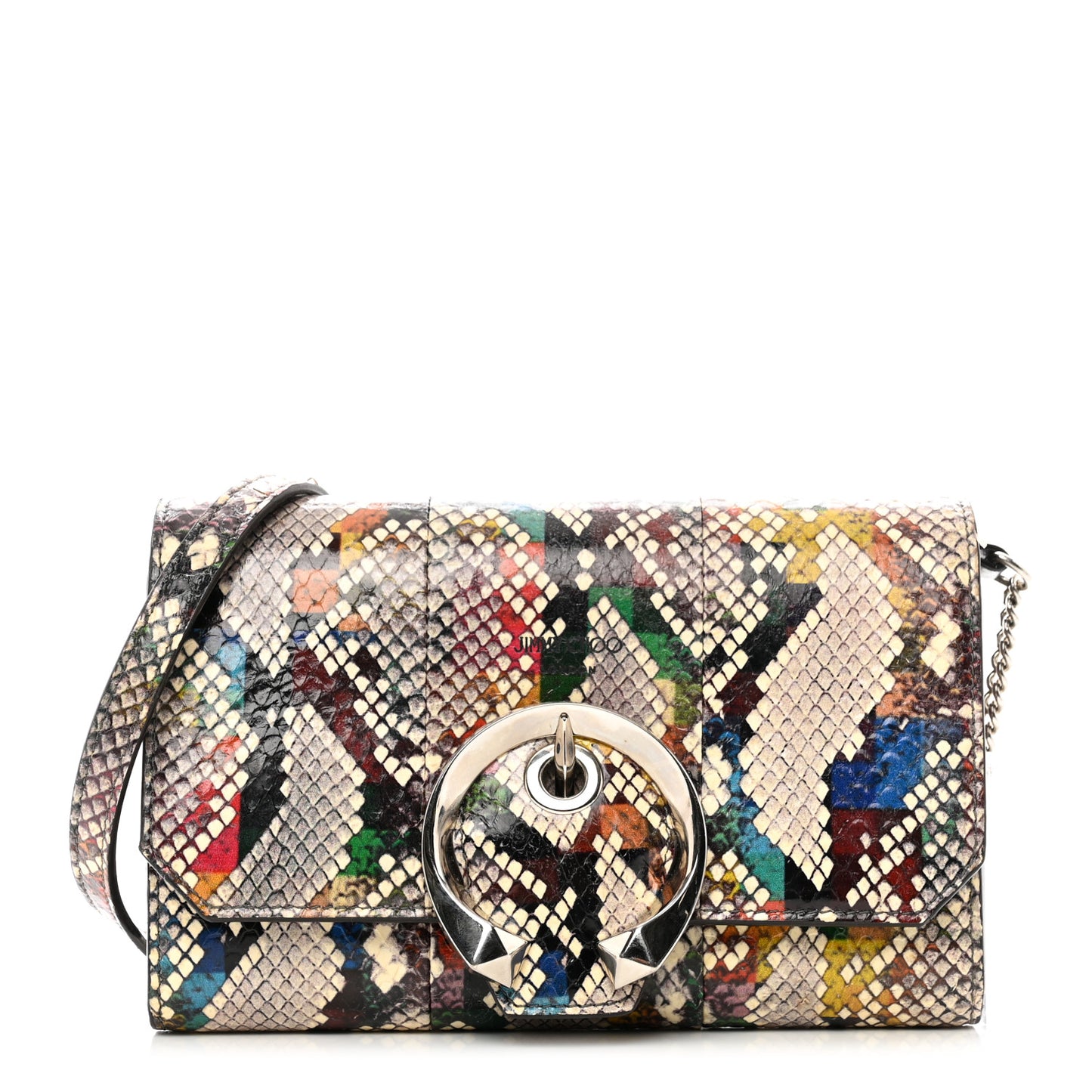 Elaphe Snakeskin Mini Madeline Wallet On Chain Multicolor