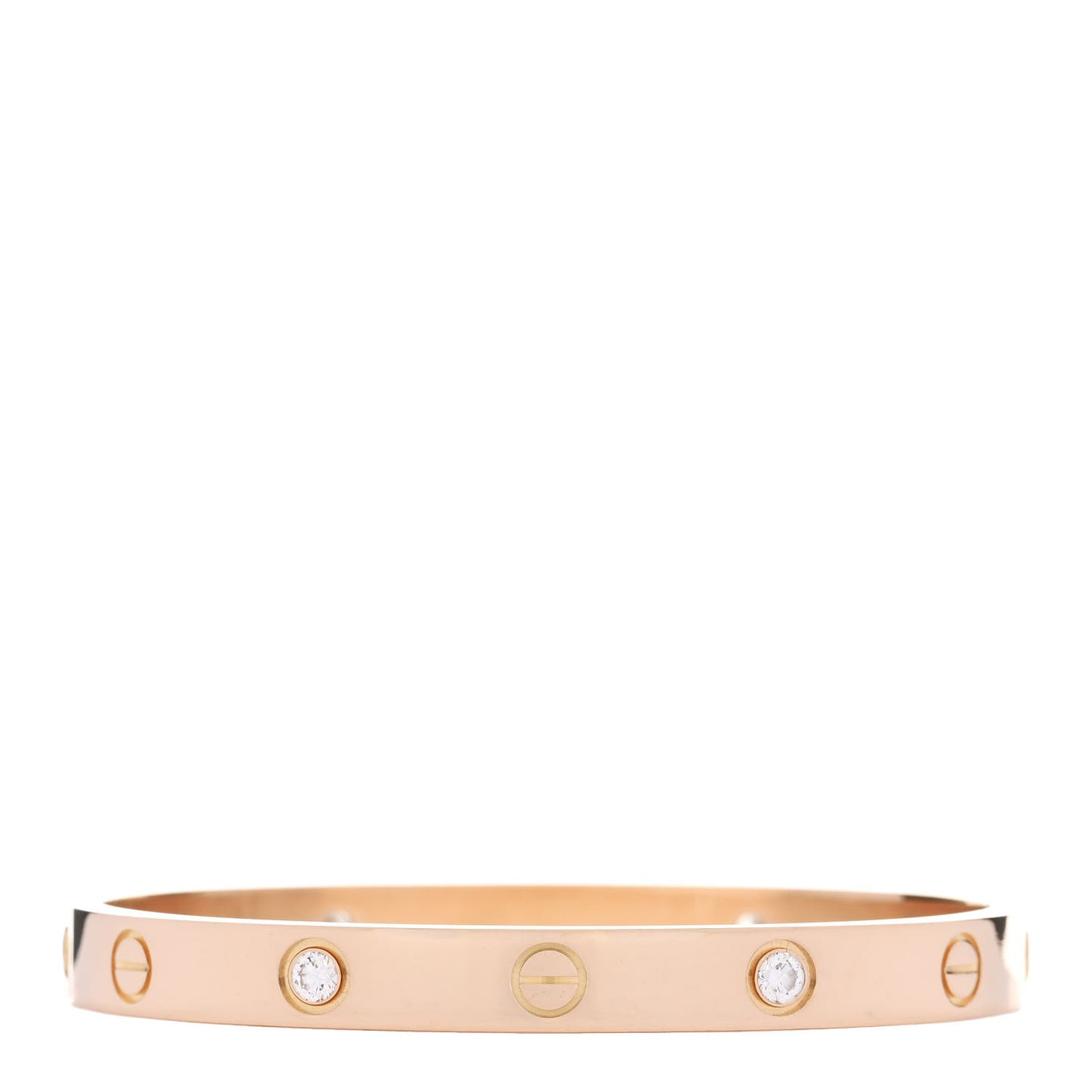 18K Pink Gold 4 Diamond LOVE Bracelet 16