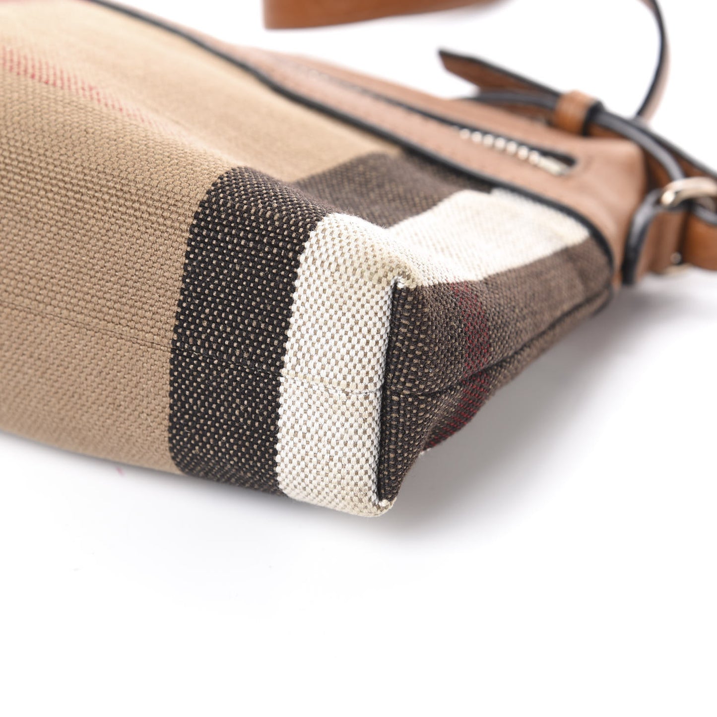 Mega Check Small Farley Crossbody Clutch Bag Saddle Brown