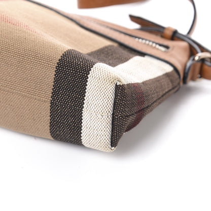 Burberry Mega Check Small Farley Crossbody Clutch Bag Saddle Brown 9 of 9