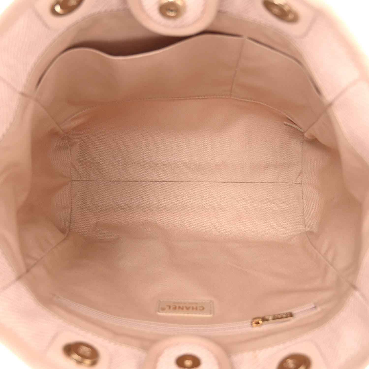 Chanel Mixed Fibers Calfskin Small Deauville Tote Beige 5 of 13