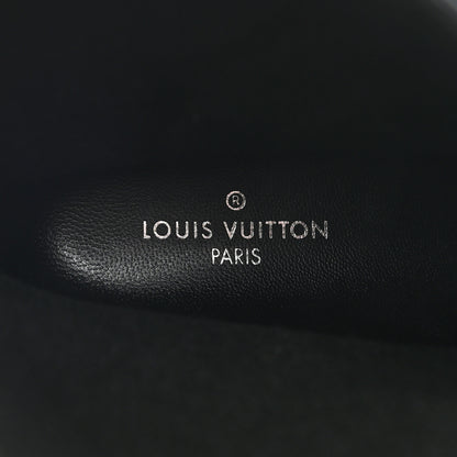Louis Vuitton Rubber Embossed Monogram Drops Flat Half Boots 39 Black 7 of 7