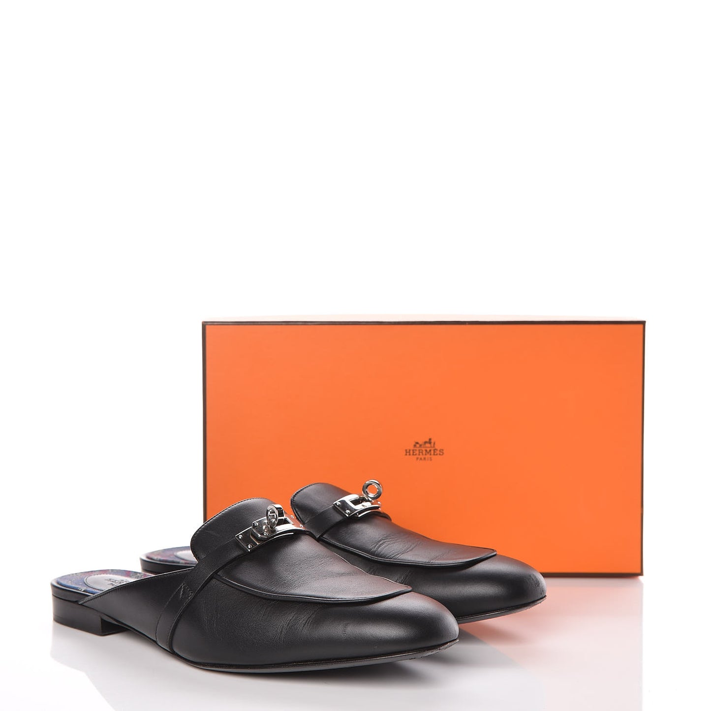 Calfskin Oz Mules 41 Black