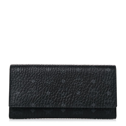 MCM Visetos Large Tri-Fold Flap Wallet Black 1 of 10