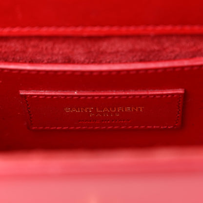 Saint Laurent Calfskin Small Classic Monogram Kate Tassel Satchel Red 7 of 12