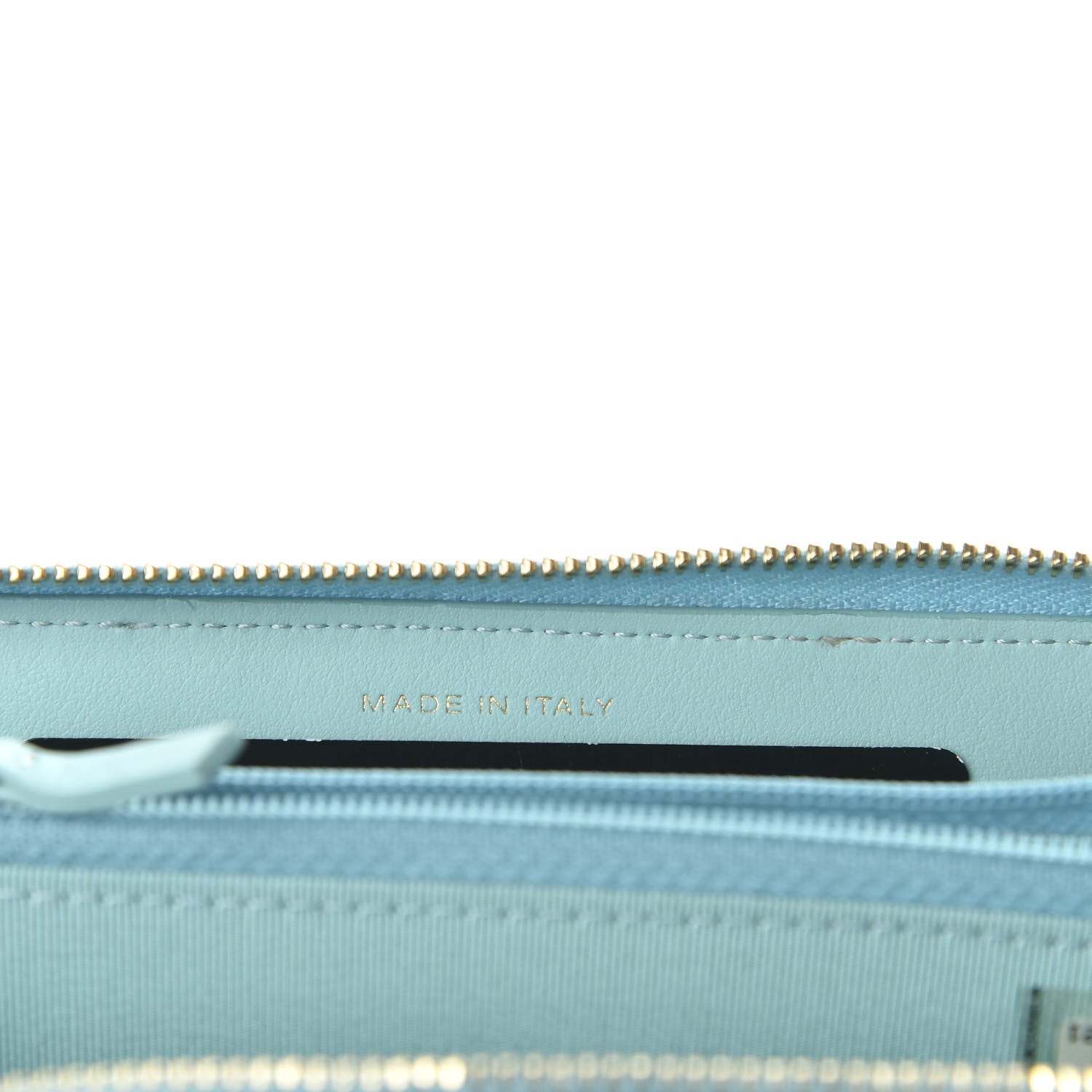 Chanel Caviar Quilted Medium Zip Around Wallet Light Blue 7 of 9