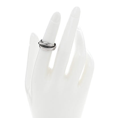 Cartier 18K White Gold Black Ceramic Trinity Ring 49 4.75 2 of 4