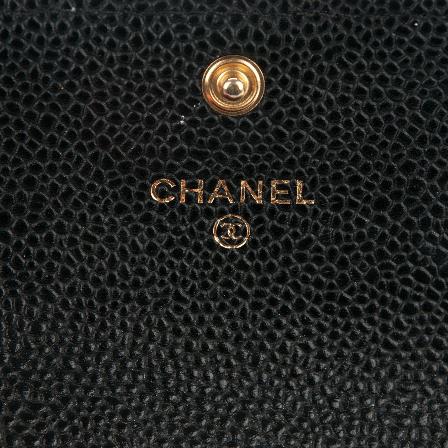 Caviar Quilted Card Holder Black