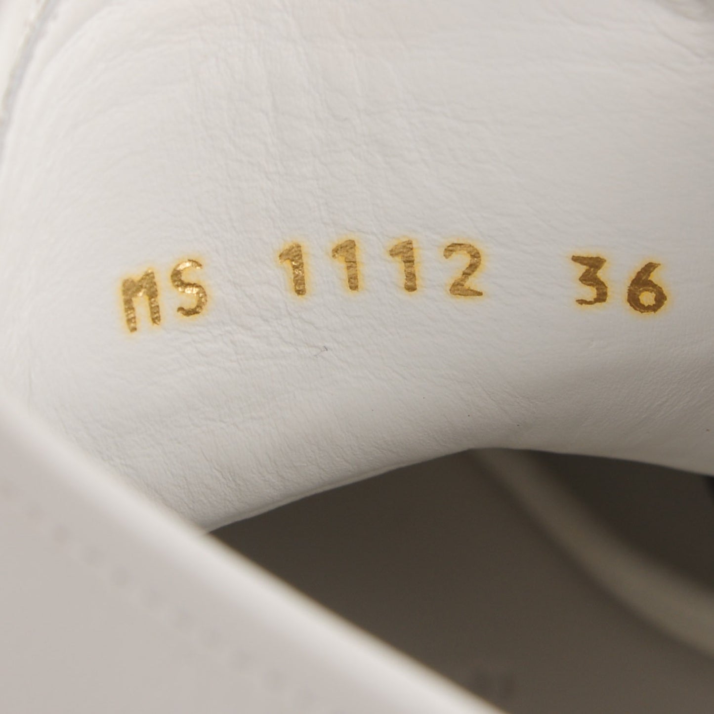 Leather Studded Punchy High Top Sneakers 36 White Gold