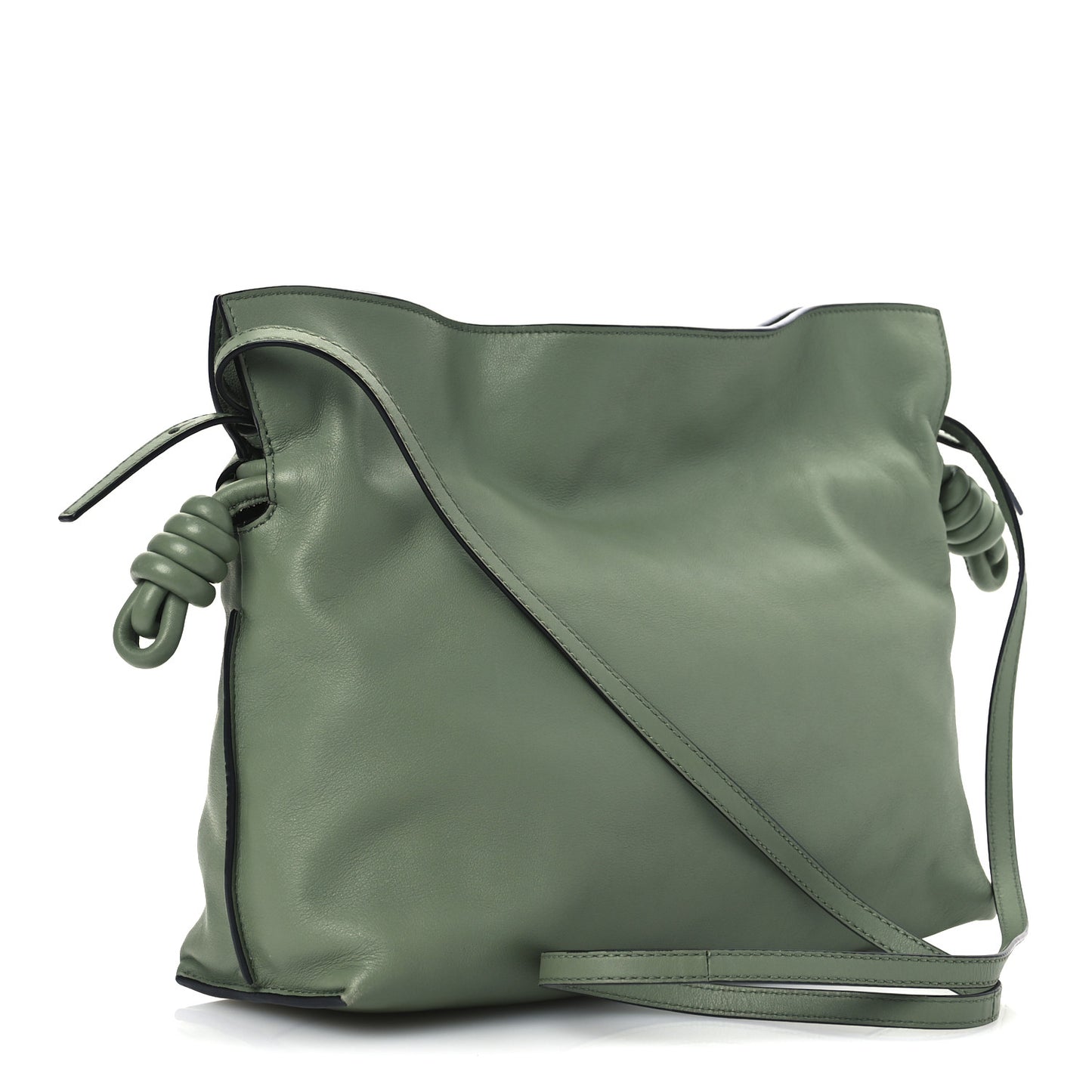 Nappa Flamenco Knot Clutch Rosemary