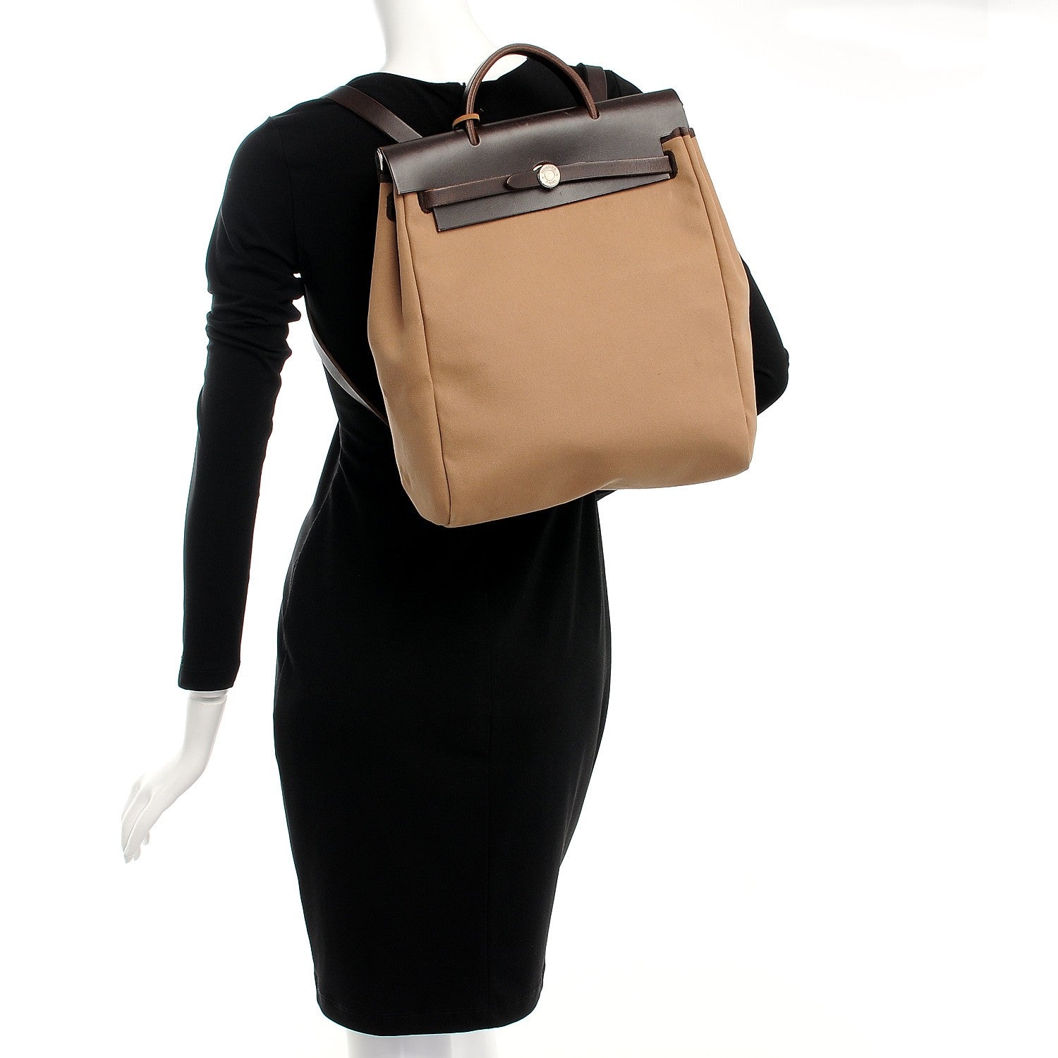 Hermes Toile Vache Hunter Herbag 30 PM Backpack Etoupe Ebene 2 of 17