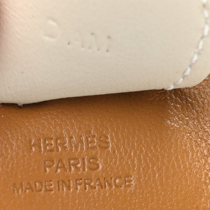 Hermes Milo Lambskin Grigri Rodeo Horse Bag Charm MM Sesame Vert Criquet Craie 3 of 3