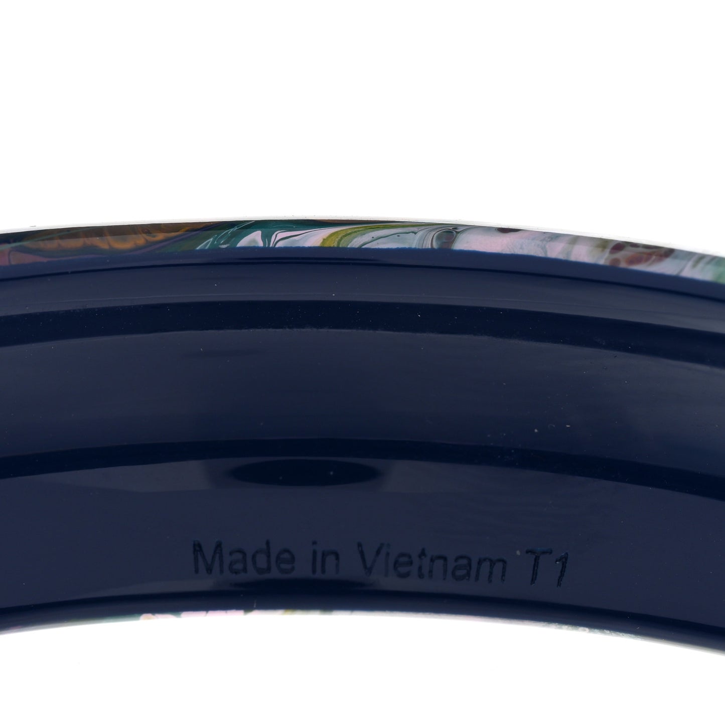 Lacquered Wood Marbling Bracelet T1