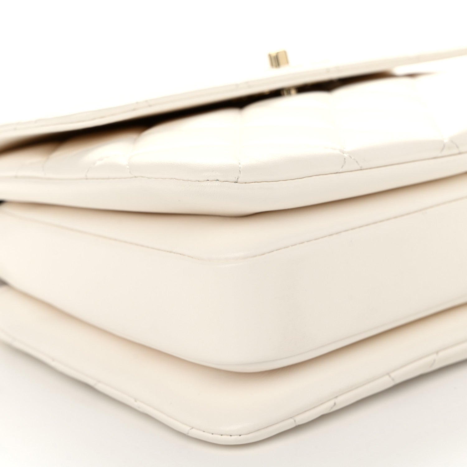 Chanel Lambskin Quilted Small Trendy Chain CC Flap Dual Handle Bag White 9 of 13
