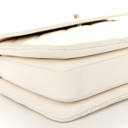 Chanel Lambskin Quilted Small Trendy Chain CC Flap Dual Handle Bag White 9 of 13