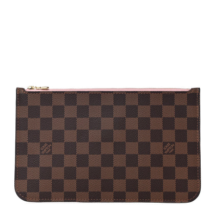 Louis Vuitton Damier Ebene Neverfull MM GM Pochette Rose Ballerine 1 of 9