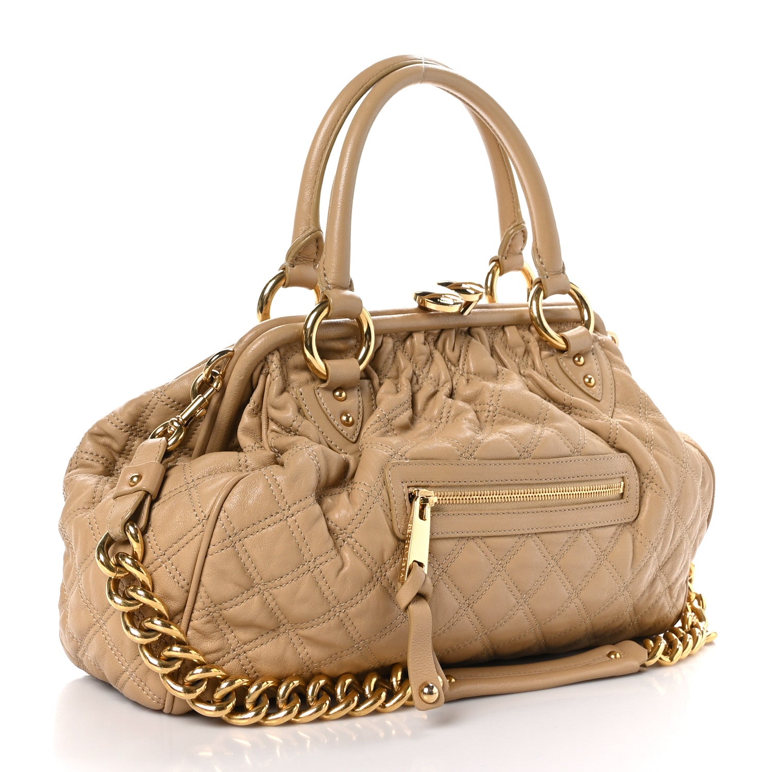 Marc Jacobs Calfskin Quilted Stam Beige 3 of 8