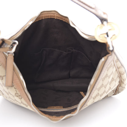 Gucci Monogram Medium GG Twins Hobo Tan 5 of 11