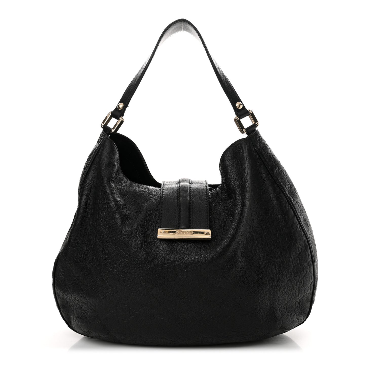 Guccissima Large New Ladies Web Hobo Black