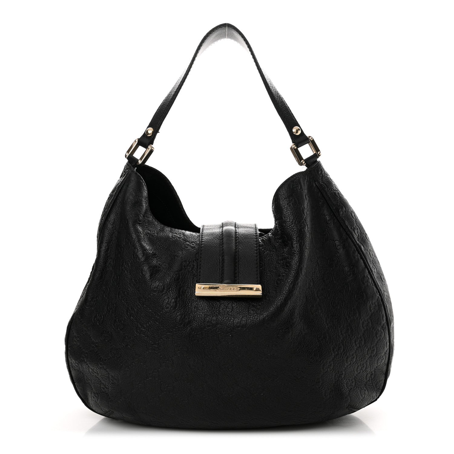 Gucci Guccissima Large New Ladies Web Hobo Black 1 of 14