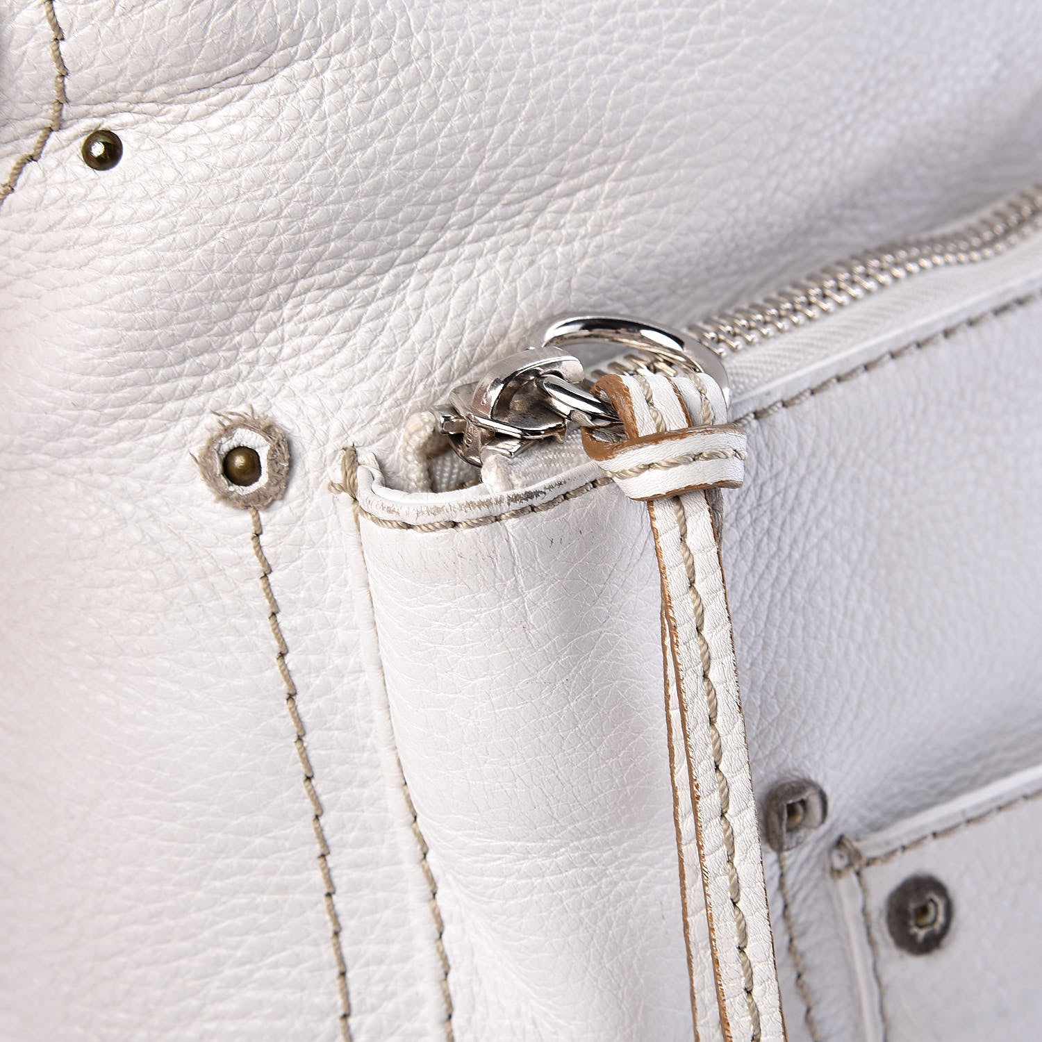 Chloe Calfskin Paddington Hobo White 30 of 36