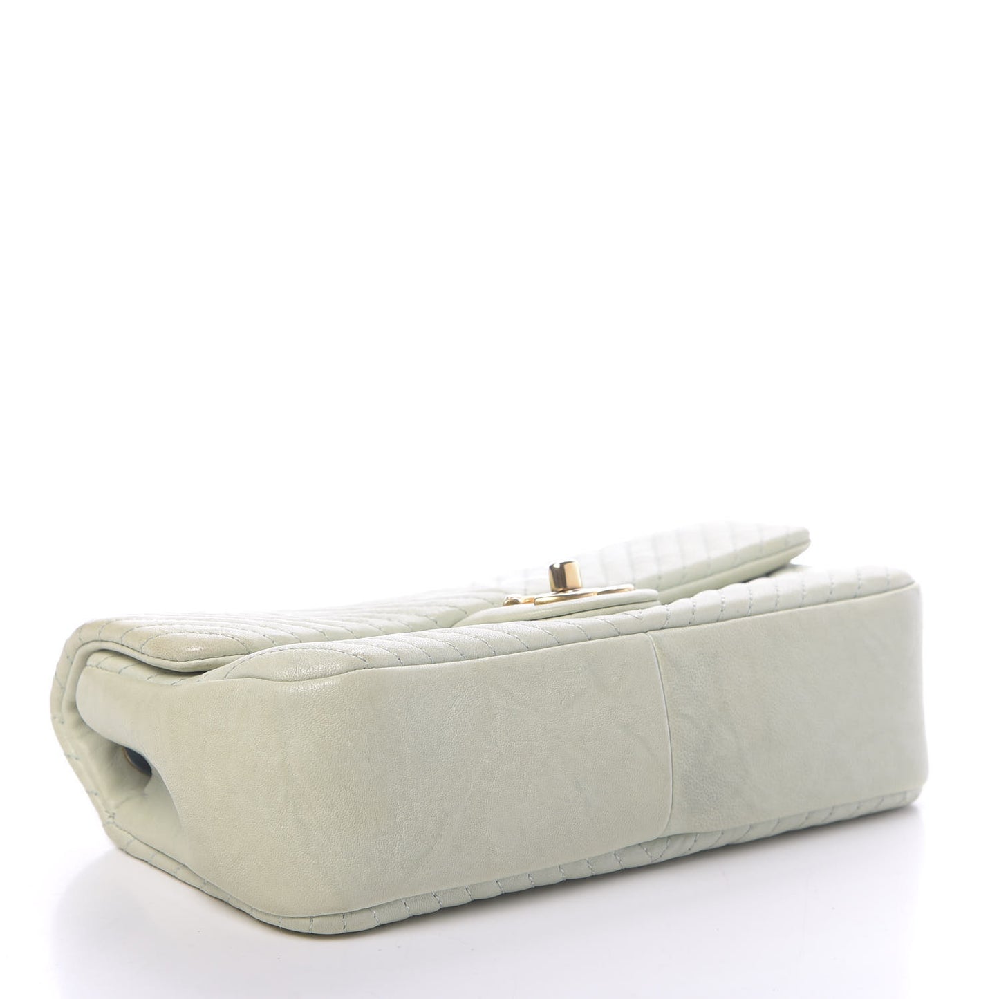Calfskin Surpique Chevron Small Flap Grey