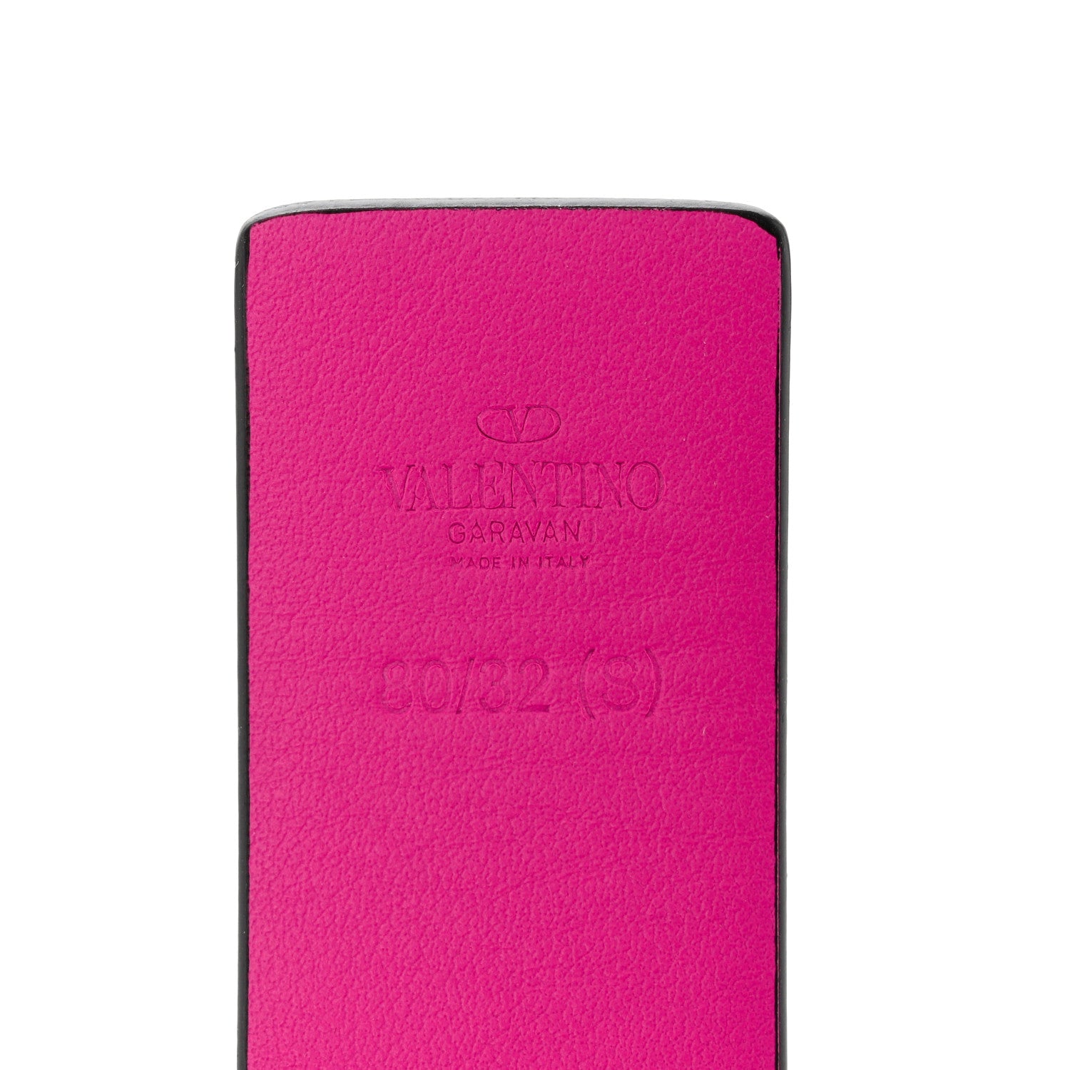 Valentino Garavani Calfskin VLogo 40mm Belt 80 32 Pink PP 3 of 3