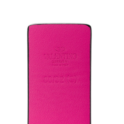 Valentino Garavani Calfskin VLogo 40mm Belt 80 32 Pink PP 3 of 3