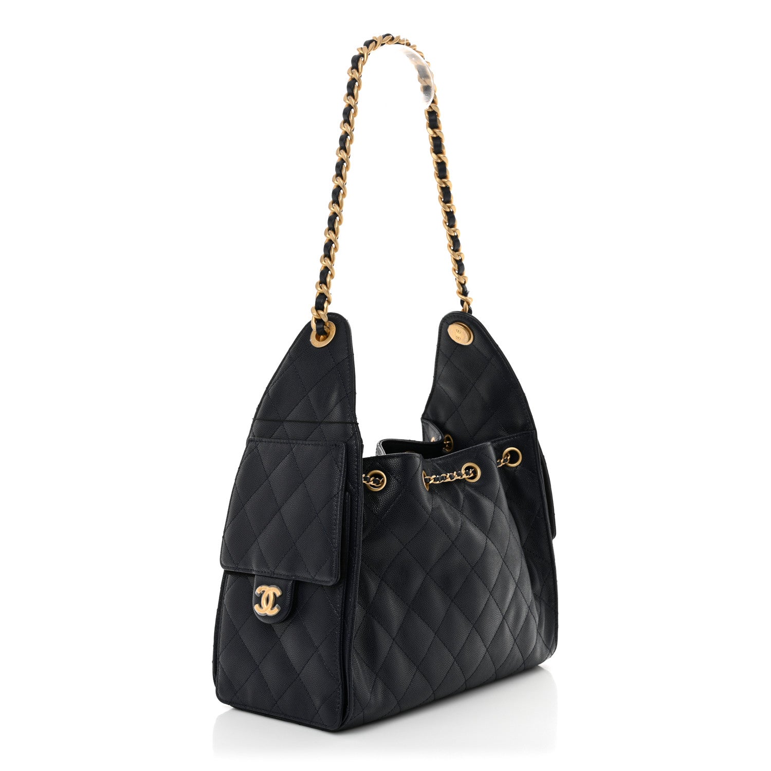 Chanel Caviar Quilted Small Chanel 25 Handbag Dark Navy 3 of 11