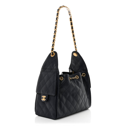Chanel Caviar Quilted Small Chanel 25 Handbag Dark Navy 3 of 11