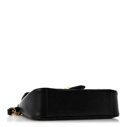 Gucci Calfskin Matelasse Medium GG Marmont Shoulder Bag Black 4 of 13