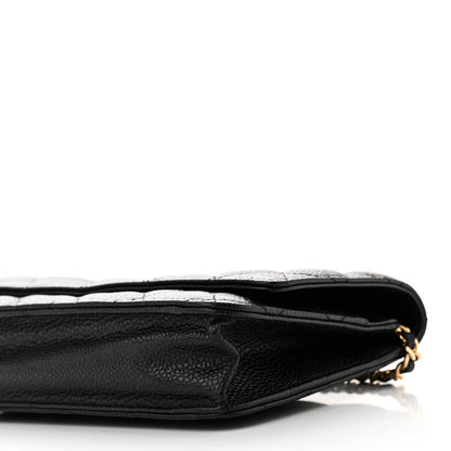 Chanel Caviar Quilted Wallet on Chain WOC Black 11 of 12