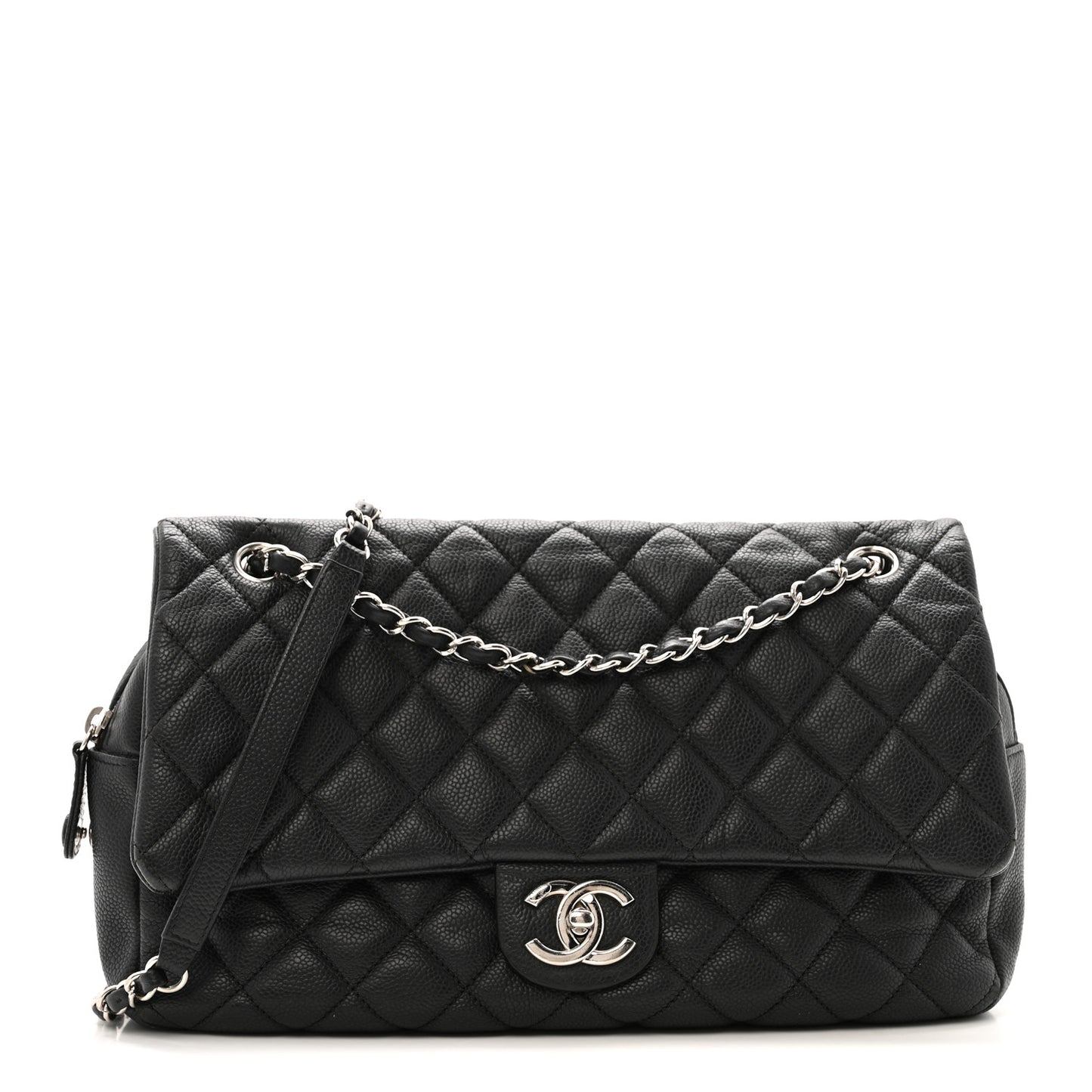 Caviar Quilted Jumbo Easy Flap Black