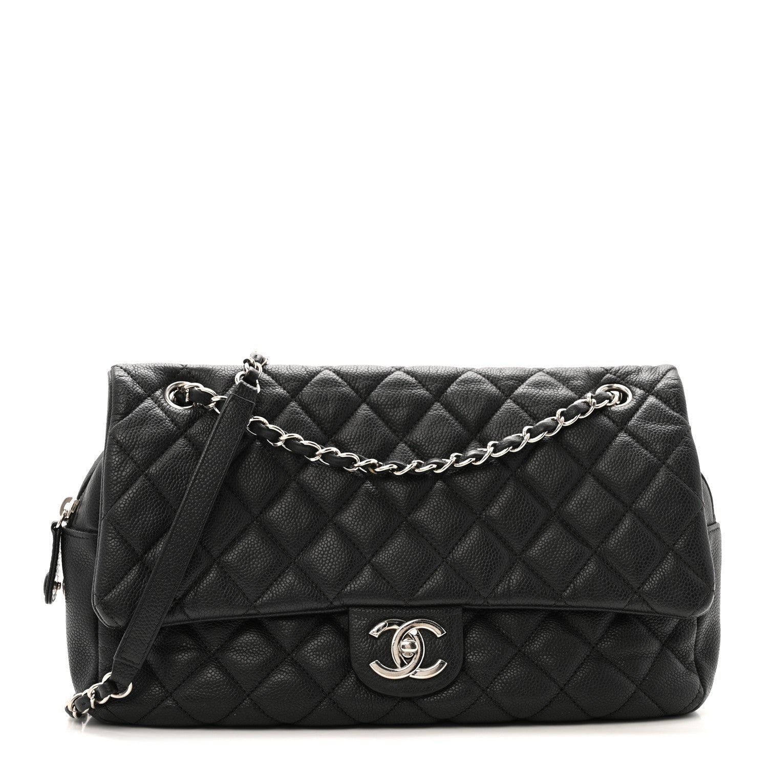Chanel Caviar Quilted Jumbo Easy Flap Black 1 of 13