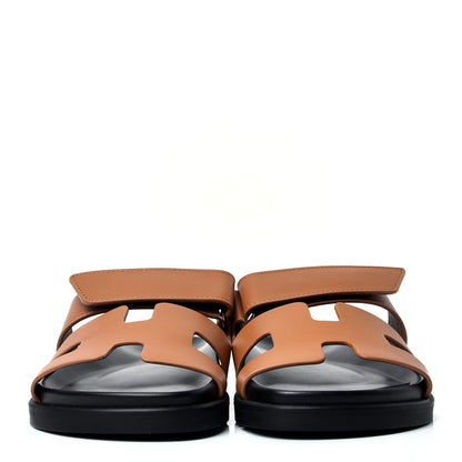Hermes Calfskin Womens Chypre Sandals 35 Gold 2 of 6
