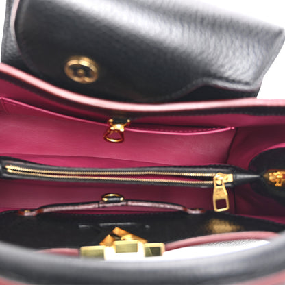 Louis Vuitton Taurillon Capucines MM Black Fuchsia 5 of 10