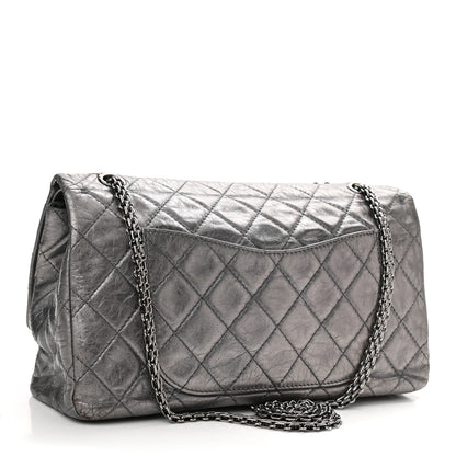 Chanel Metallic Aged Calfskin Quilted 2.55 Reissue 227 Flap Dark Silver 3 of 14