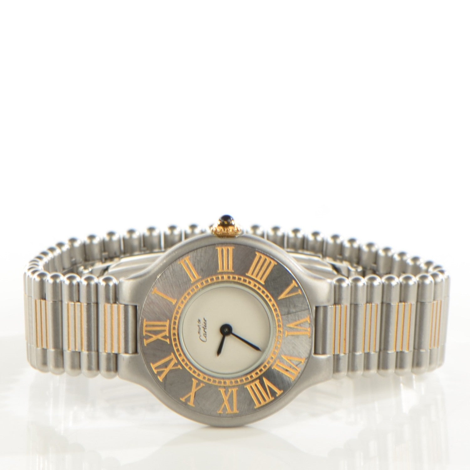 Cartier Stainless Steel 18K Yellow Gold 28mm Must De 21 Quartz Watch 5 of 6