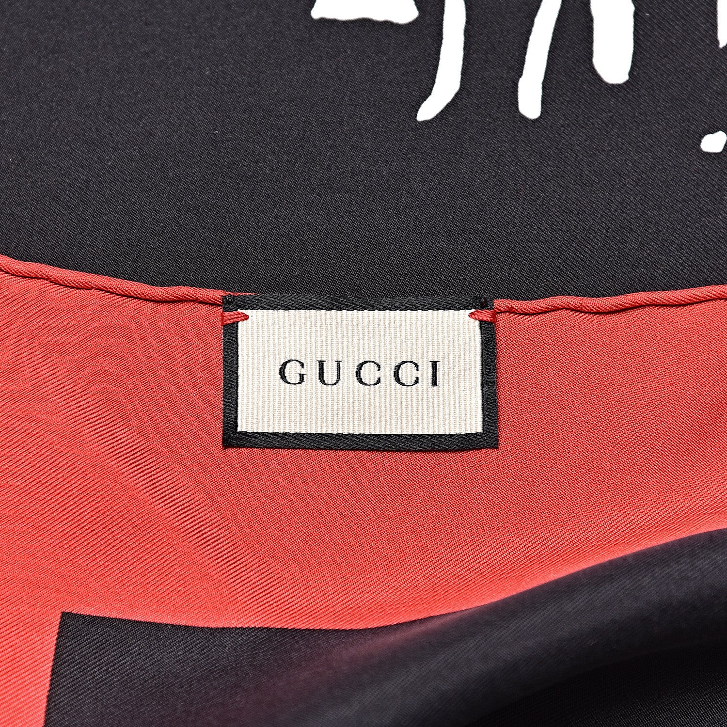 Gucci Silk Coco Capitan Logo Scarf Black 3 of 4