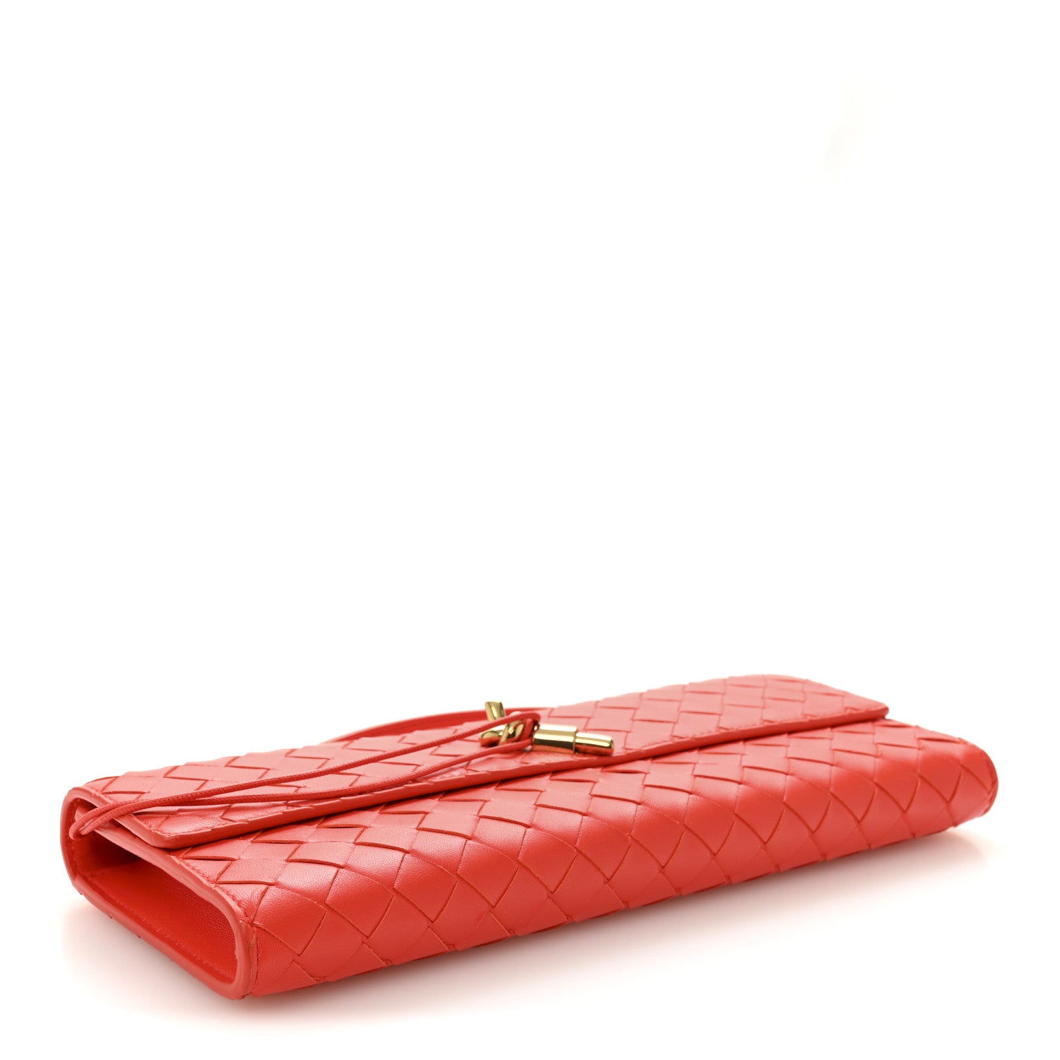 Bottega Veneta Nappa Intrecciato Long Andiamo Top Handle Clutch Orange 4 of 7