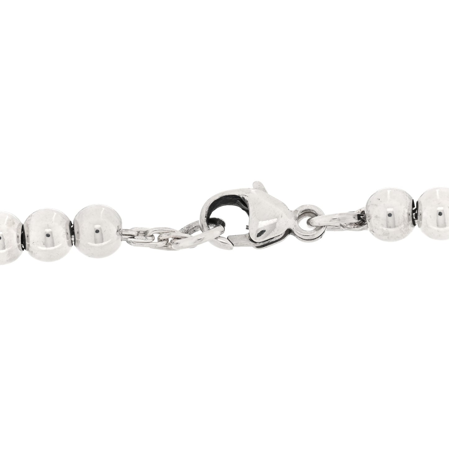 Sterling Silver 4mm Return To Tiffany Round Tag Bead Bracelet