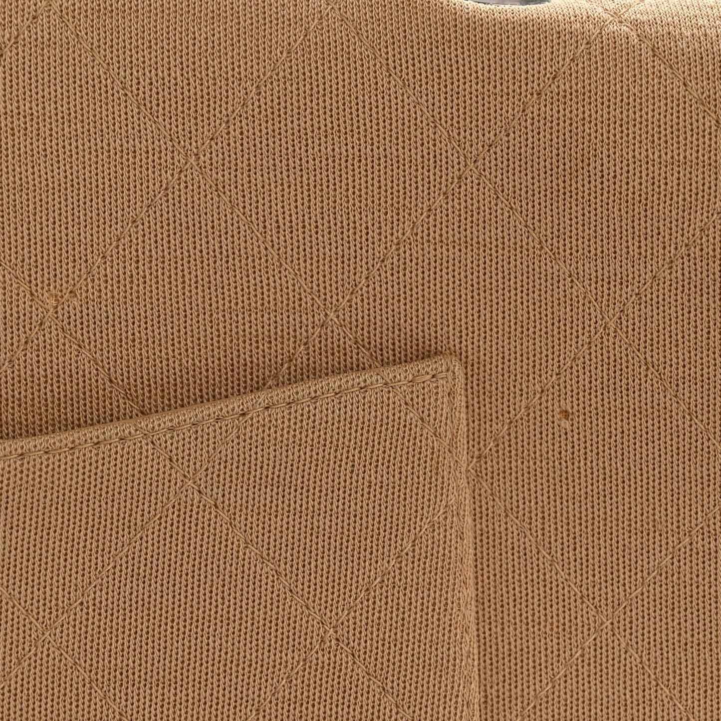 Jersey Quilted Medium Single Flap Beige