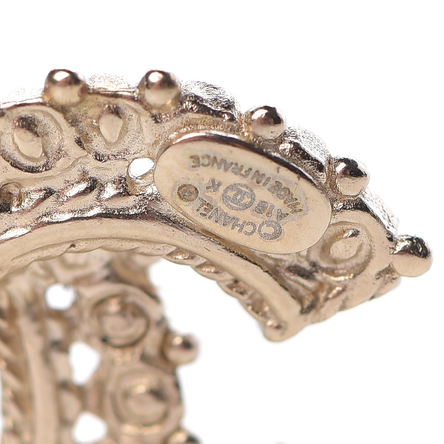 Pearl CC Earrings Blue Gold