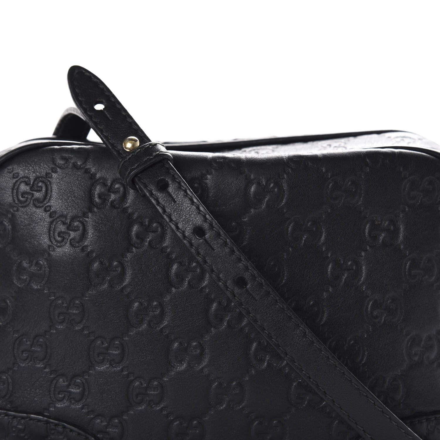 Gucci Guccissima Mini Bree Messenger Bag Black 12 of 13